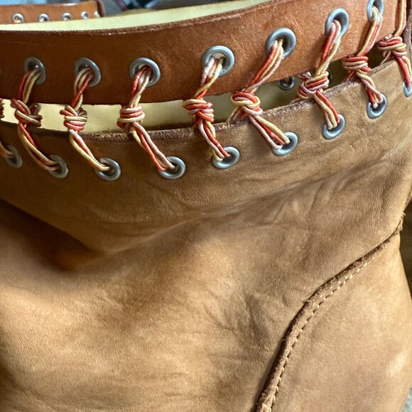 Rag & Bone Whipstitch Tan Suede Boots Size 40/US Size 9 Booties Western Boho - Picture 7 of 11